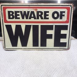 Vintage Tin Metal Wall Hanging Rustic Sign 