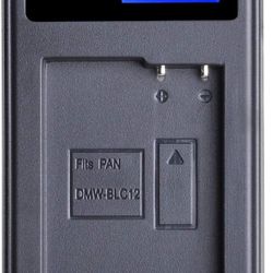 Battery LCD Charger for Panasonic DMW-BLC12 DMW-BLC12E DMW-BLC12PP BLC12