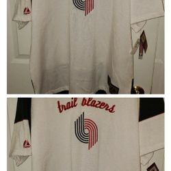 Vintage NBA Portland Trail Blazers HWC Crewnek Jersey  RARE! NWT. LG