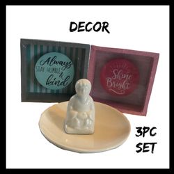 NWT 3Pc Home decor Set