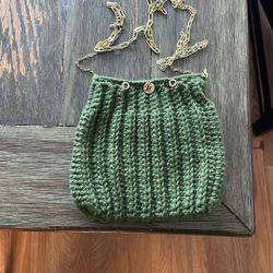 Hand Knitted Hand Bag / Purse