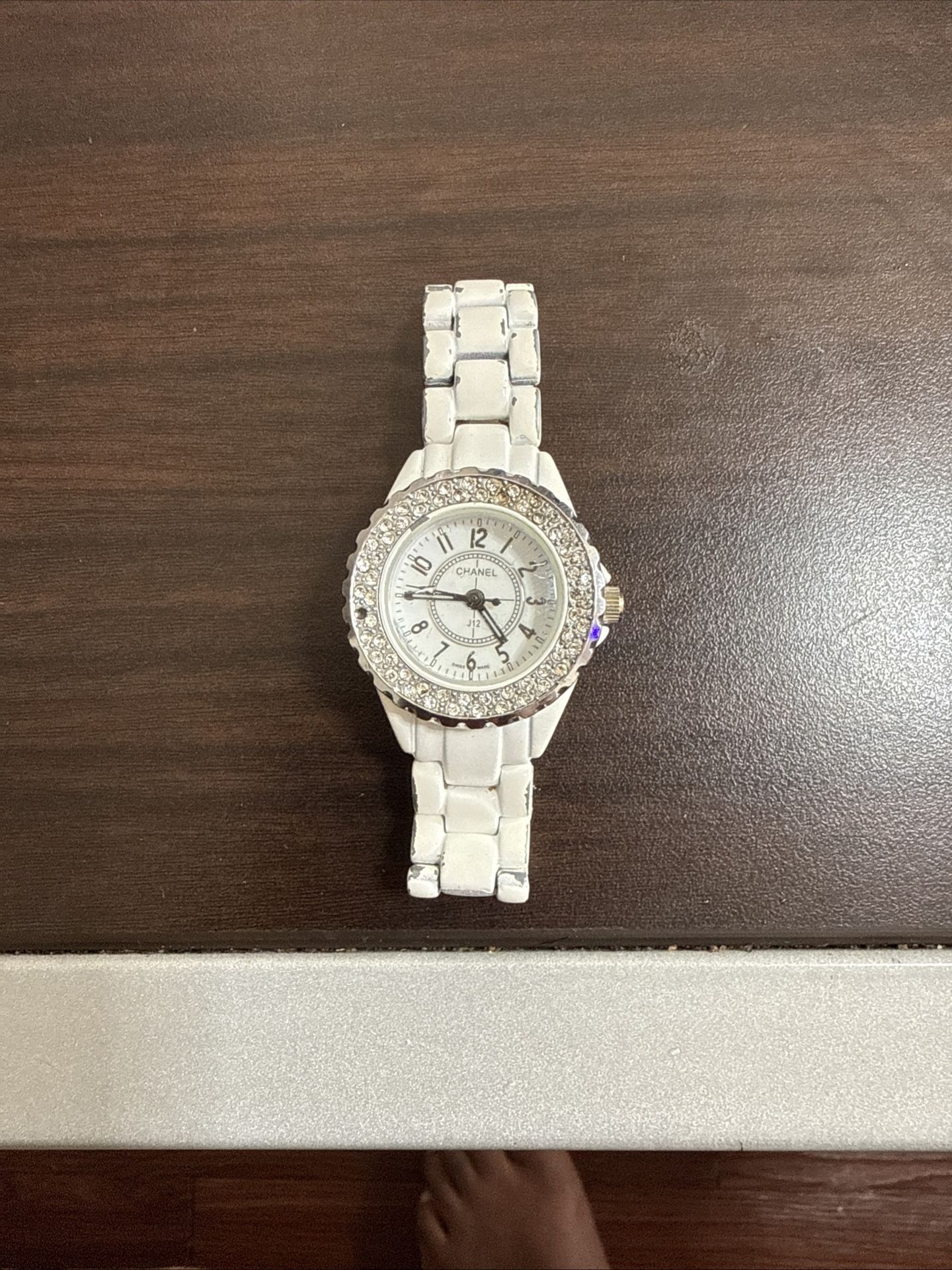 Chanel J12 ETANCHE 200mm QUARTZ Diamond Watch ZG58096 Some Wear
