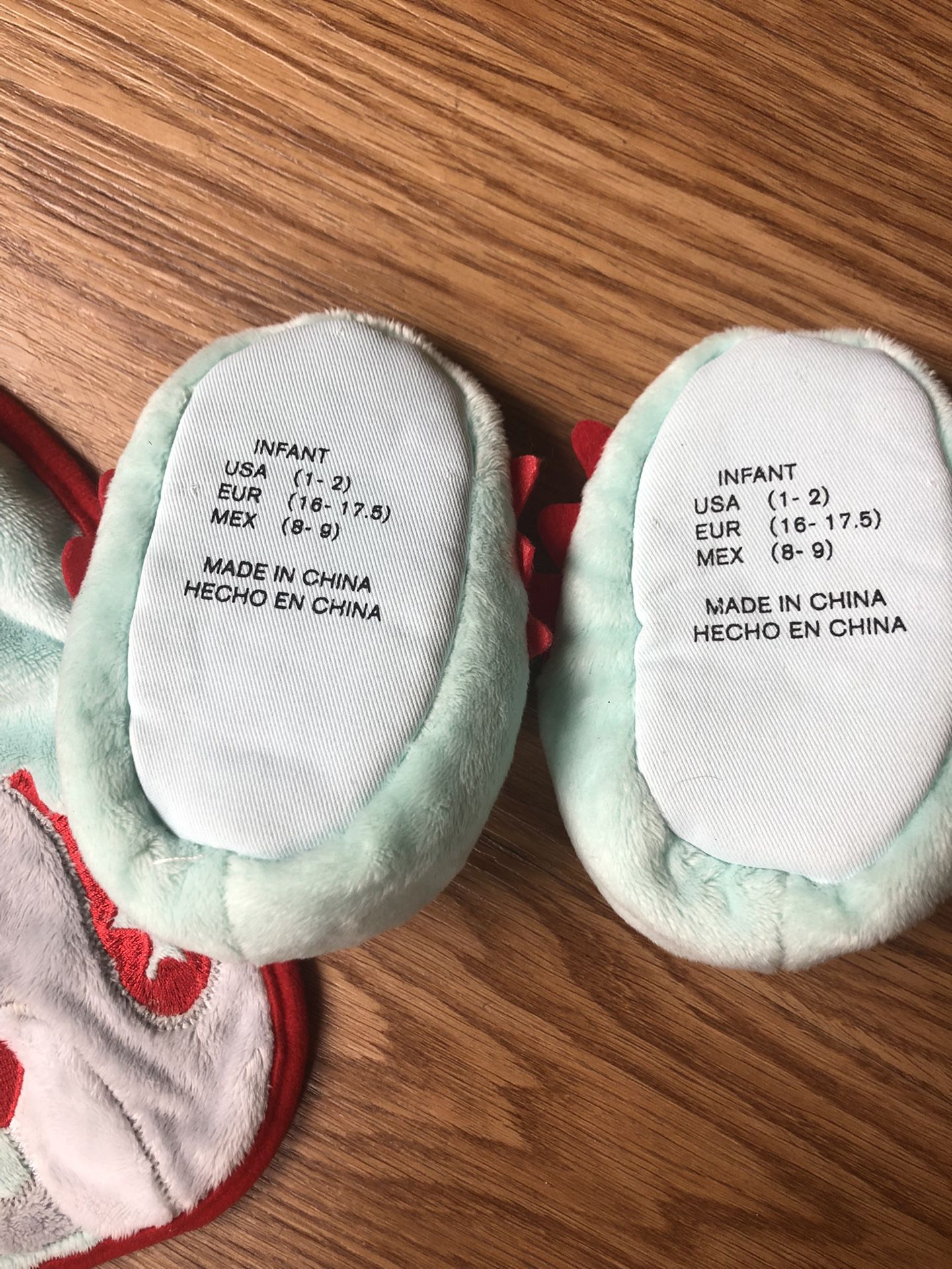 Baby Valentine’s Day Bib and Slippers Size 1-2