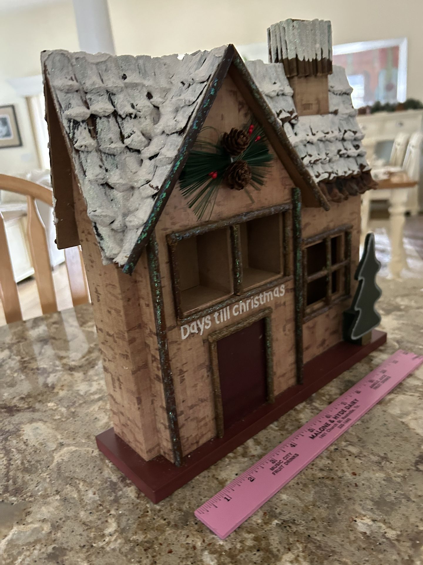 Christmas Countdown House 13x13 inches