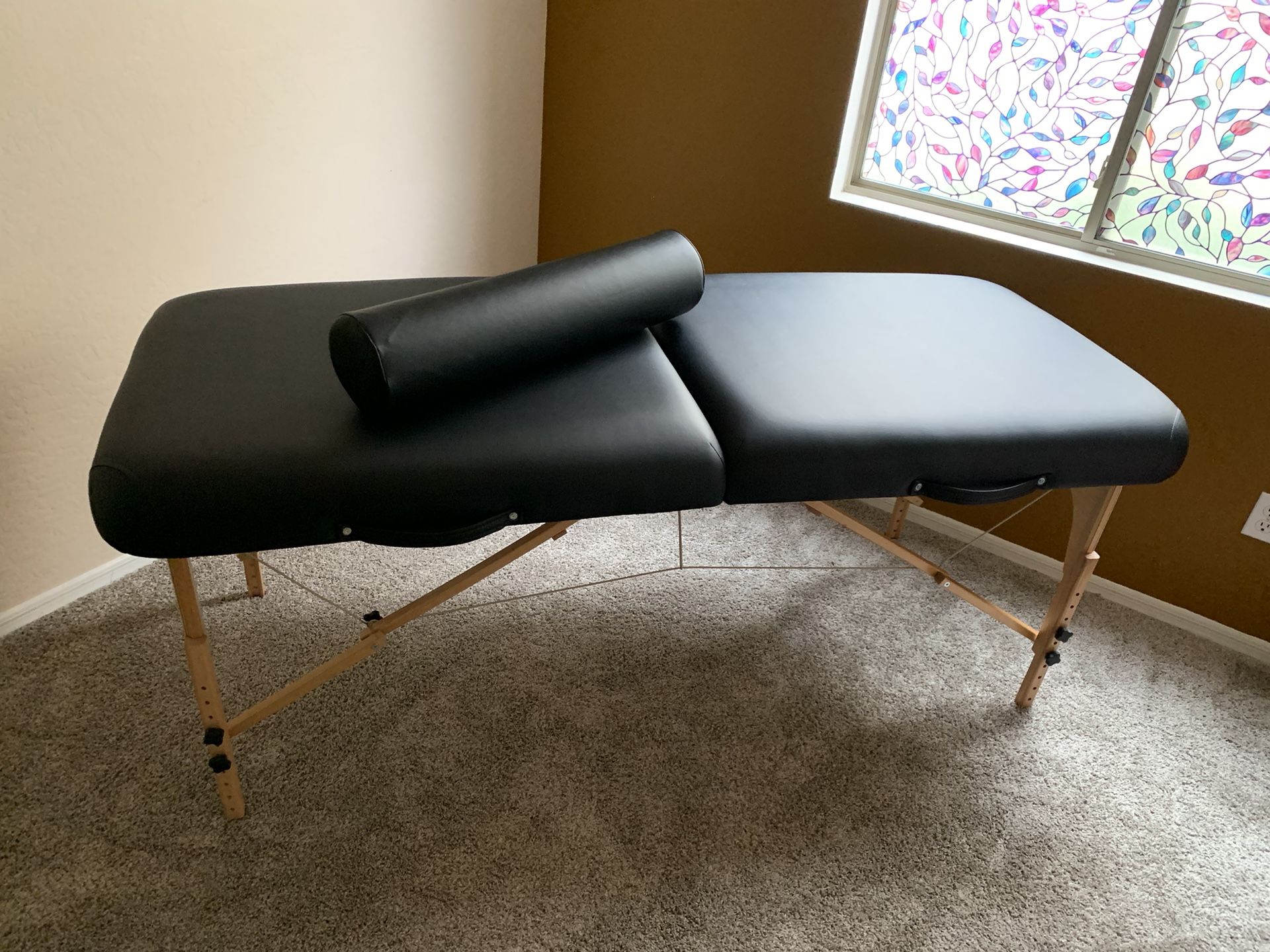 NRG Karma Portable Massage Table With Bolster And Travel Case