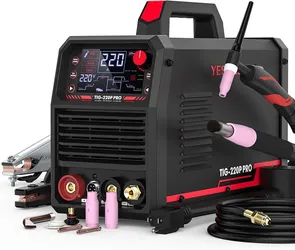 YESWELDER 220A TIG Welder 5 In 1 with Pulse TIG-220P-PRO
110V/220V Dual Voltage STICK/DC TIG/PULSE TIG/COLD SPOT TIG/WELD CLEAN MODE HF Start, Auto Po