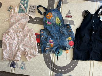Girls Denim Overalls