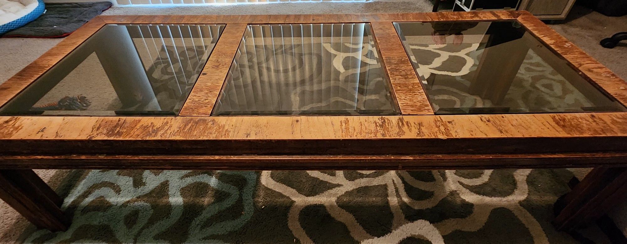 Large Solid Wood Coffee Table