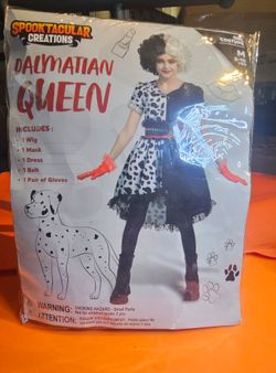 Spooktacular Creations Girl Dalmatian Costume, Polka Dots Dress Set for Girls Halloween Dress up and Costume parties