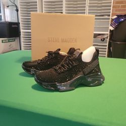 Steve Madden Maxima Black Rhinestones Sneakers