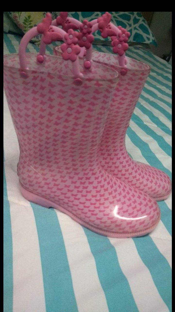Rain boots size 2 big kids