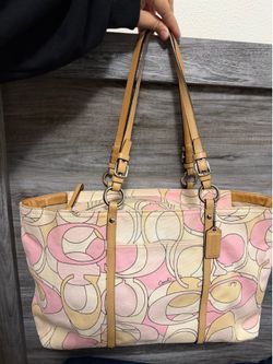This bag belongs to the Coach Optic Signature line of the early 2000s (Y2K style)