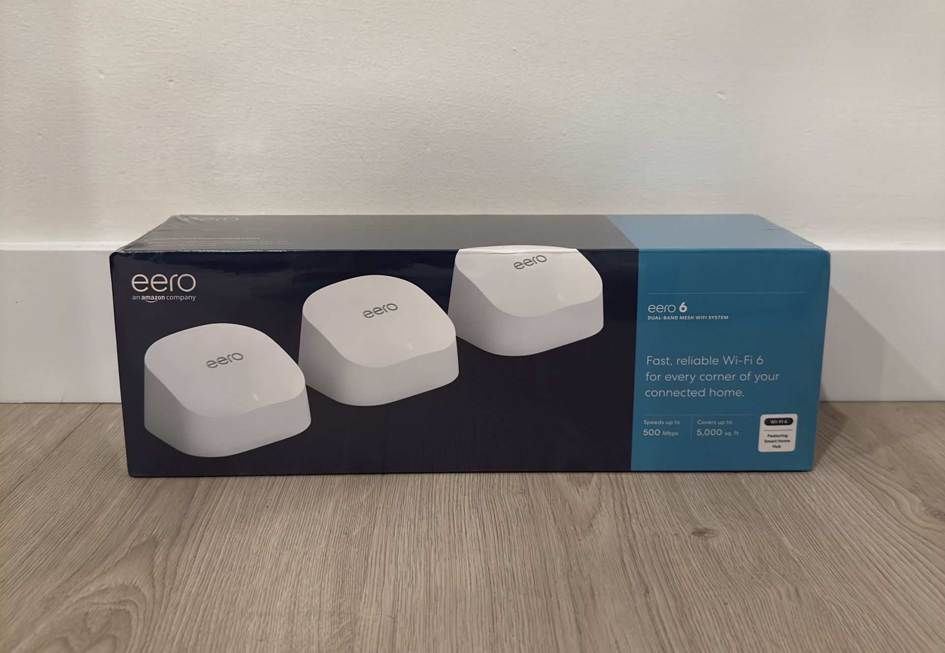 eero 6 Dual-Band Mesh Wi-Fi 6 System (3-Pack) **Brand New**