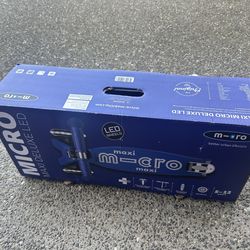 New in box Micro Maxi Deluxe LED scooter