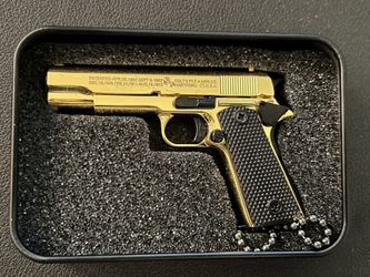 Gold Plated Colt 1911 Toy Gun Key Chain