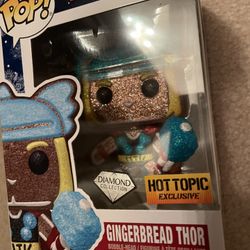 Funko Pop Exclusive Diamonds Glitter Gingerbread Man Thor Marvel 