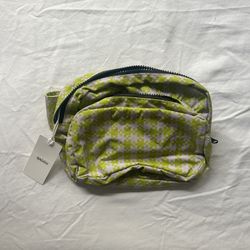 Baggu Pink & Pistachio Pixel Gingham Fanny