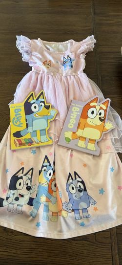 Bluey Pajama dress and books