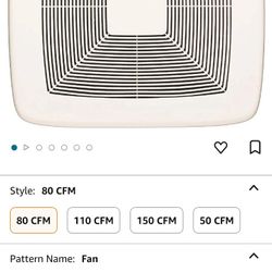 Brand new in a box! Broan-NuTone Very Quiet(.3 sones/80CFM) Ceiling Bathroom Exhaust Fan, ENERGY STAR Certified,