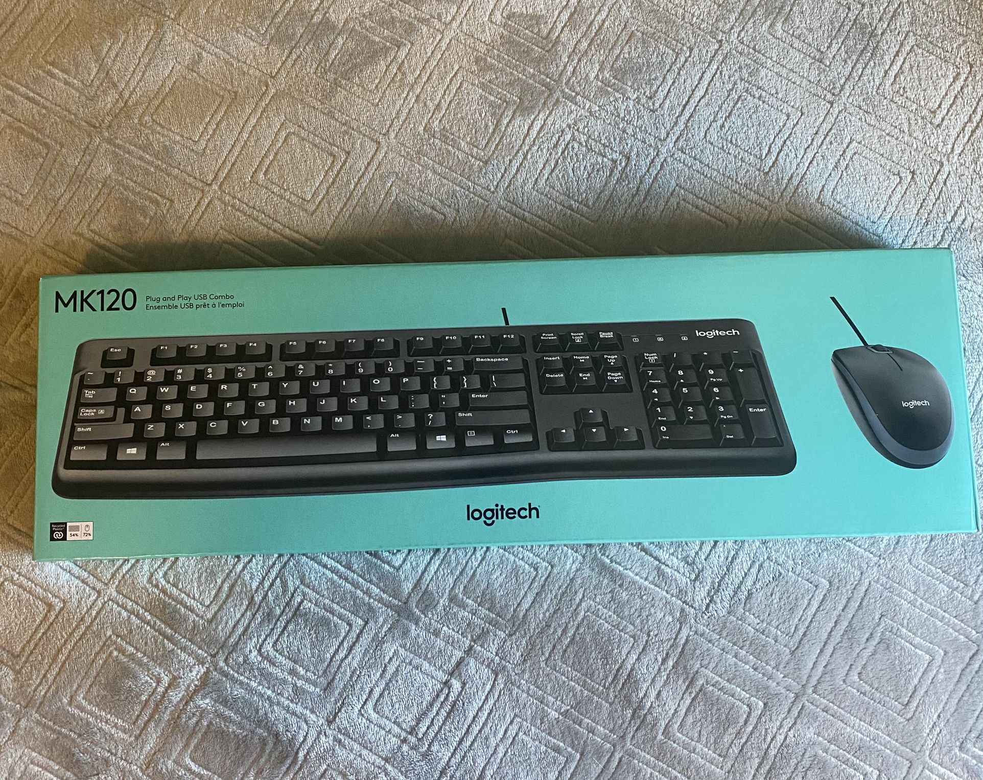 Logitech Keyboard And Mouse Set Mk120