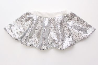 Silver sequin skirt, baby girl clothes, size 12 months