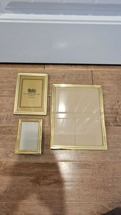 Set of 3 Solid Brass Photo Frames
