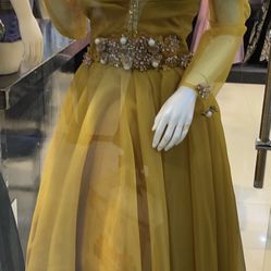 Mustard Party Dress  