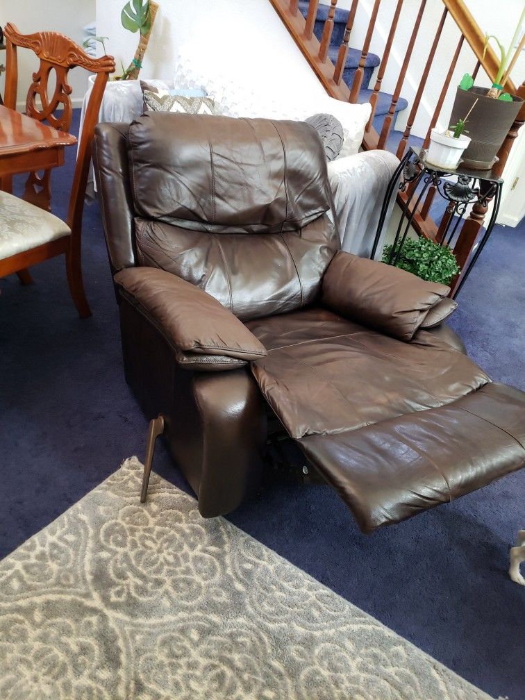 Brown Leather Recliner