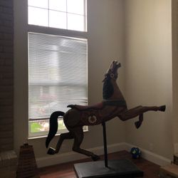 Hand Carved Horse Wood 