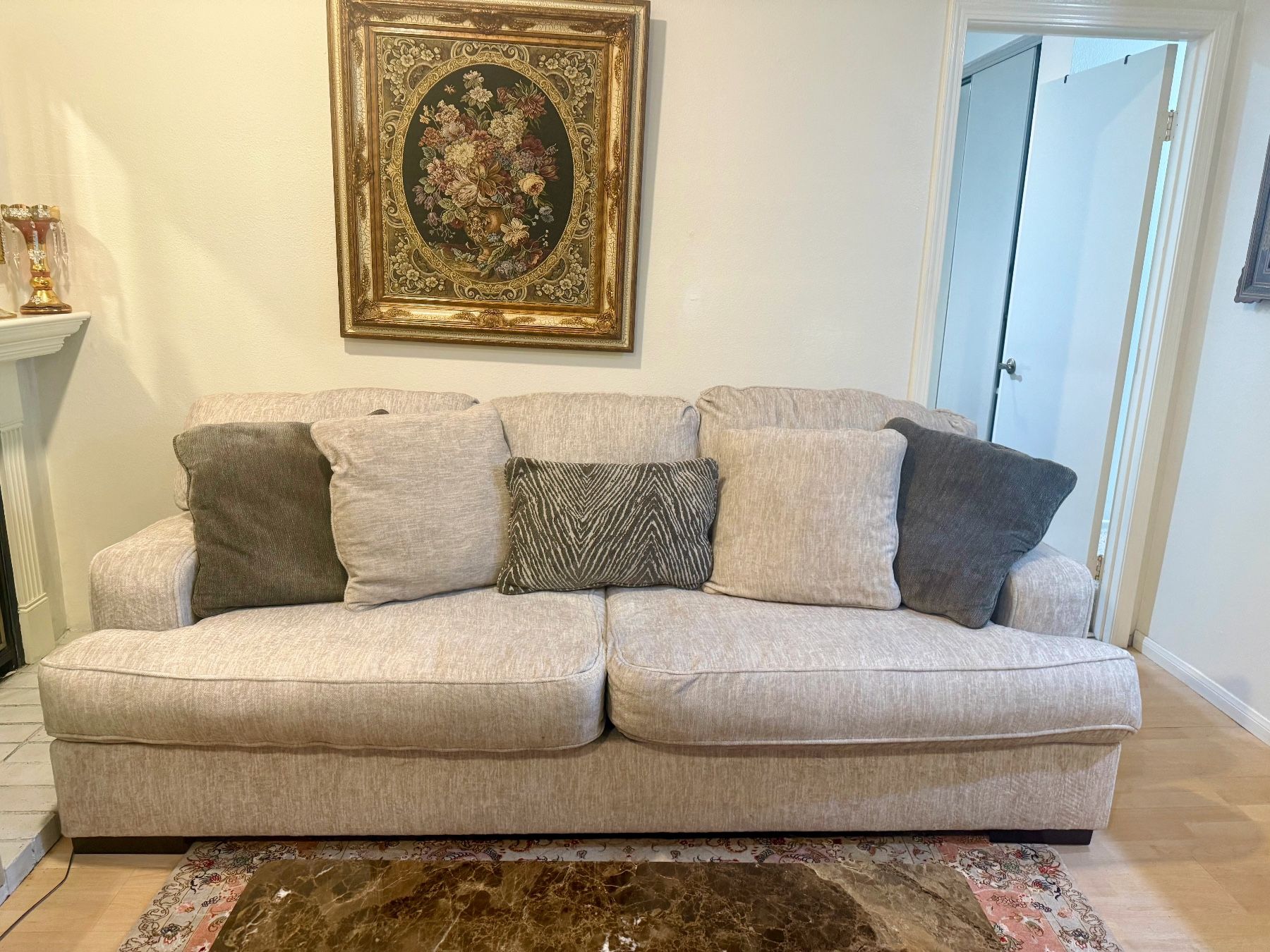 Beige 3-Seater Sofa in Great Condition