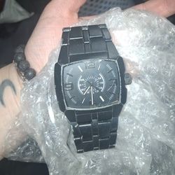 Diesel Analog Black Polished Acetate Watch