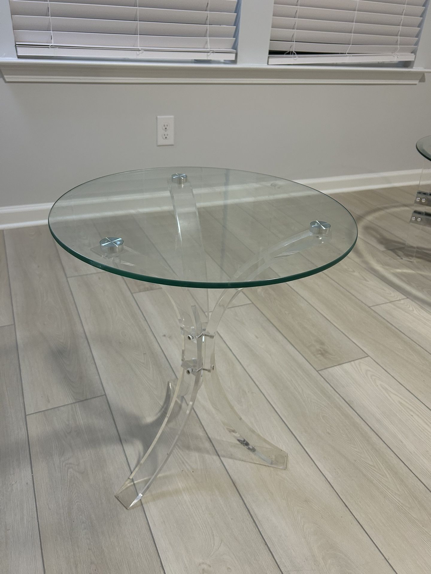 MOVING SALE: Glass Side Table