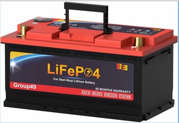 #2  12V 90AH 1300CCA Group 49 Starting-Stop Battery, Built-in Smart BMS, Perfect for Automotive Car