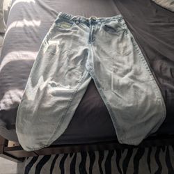 Light Blue Empire Pants