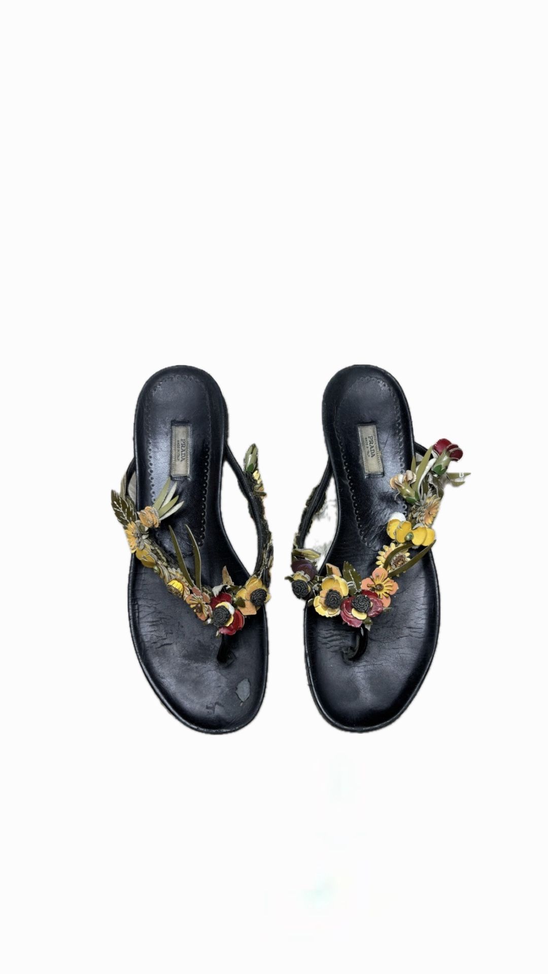 prada leather sandals