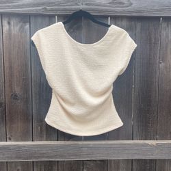 Elegant Backless Cream/white Top