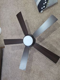 52" Fanimation LED fan with remote in ages bronze color