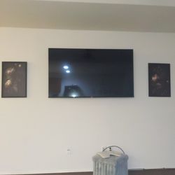 65 Inch Tv W/ Mount And Remote Controller 