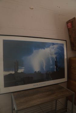 Nicely framed Dessert Monsoon wall picture
