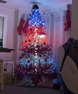 Red White And Blue Christmas Tree
