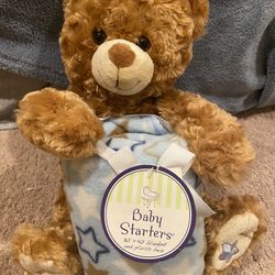 Plush Bear And Blanket Set (30x40)