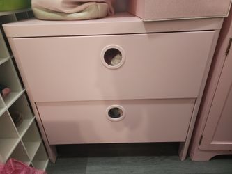 2 drawer dresser pink