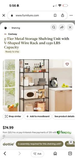 5-Tier Metal Wire Shelving Unit