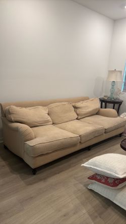 Beige Large Couch (feather-down)