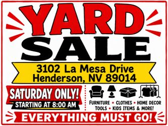 Move Out -Yard Sale 5.30.2026