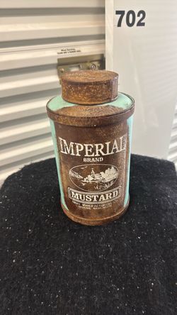 Imperial Brand Mustard Vintage Tin Can