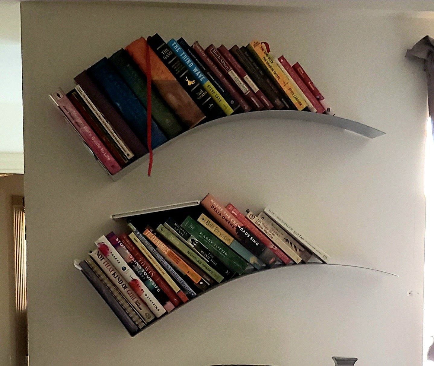 Silver bookshelves (set of 2)