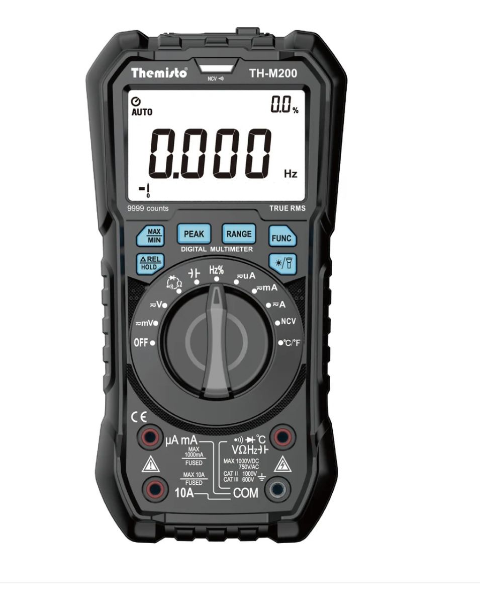 Themisto TH-M200 AC/DC Current, Autorange with Smart Input light Indication Digital Multimeter 