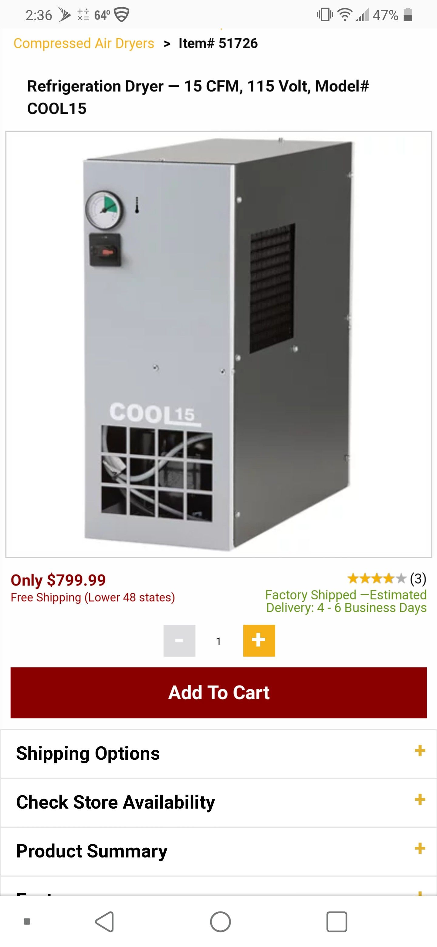 Refrigeration dryer 15cfm model cool15 missing guage easy fix