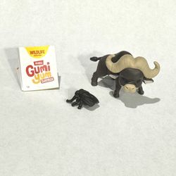 Water Buffalo + Fly (Gumi Yum Surprise - Widlife) Collectible Animal Figurine / Puzzle Toy — with instructions